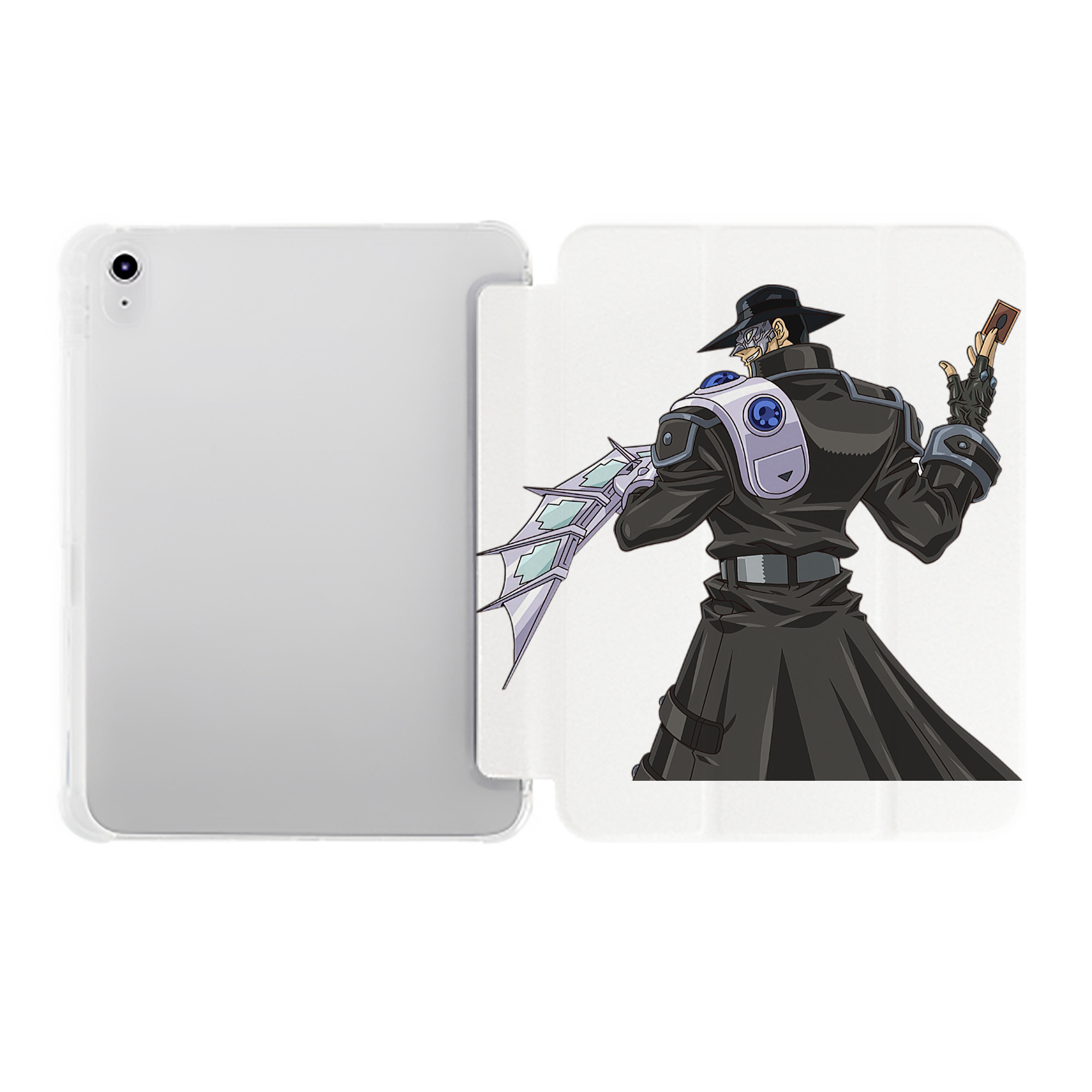 （画像用） 遊☆戯☆王 Yu-Gi-Oh! IPad ケース ペン収納付き 三つ折りスタンド PUレザー×シリコン 対応機種9.5/10.5/10.9インチ